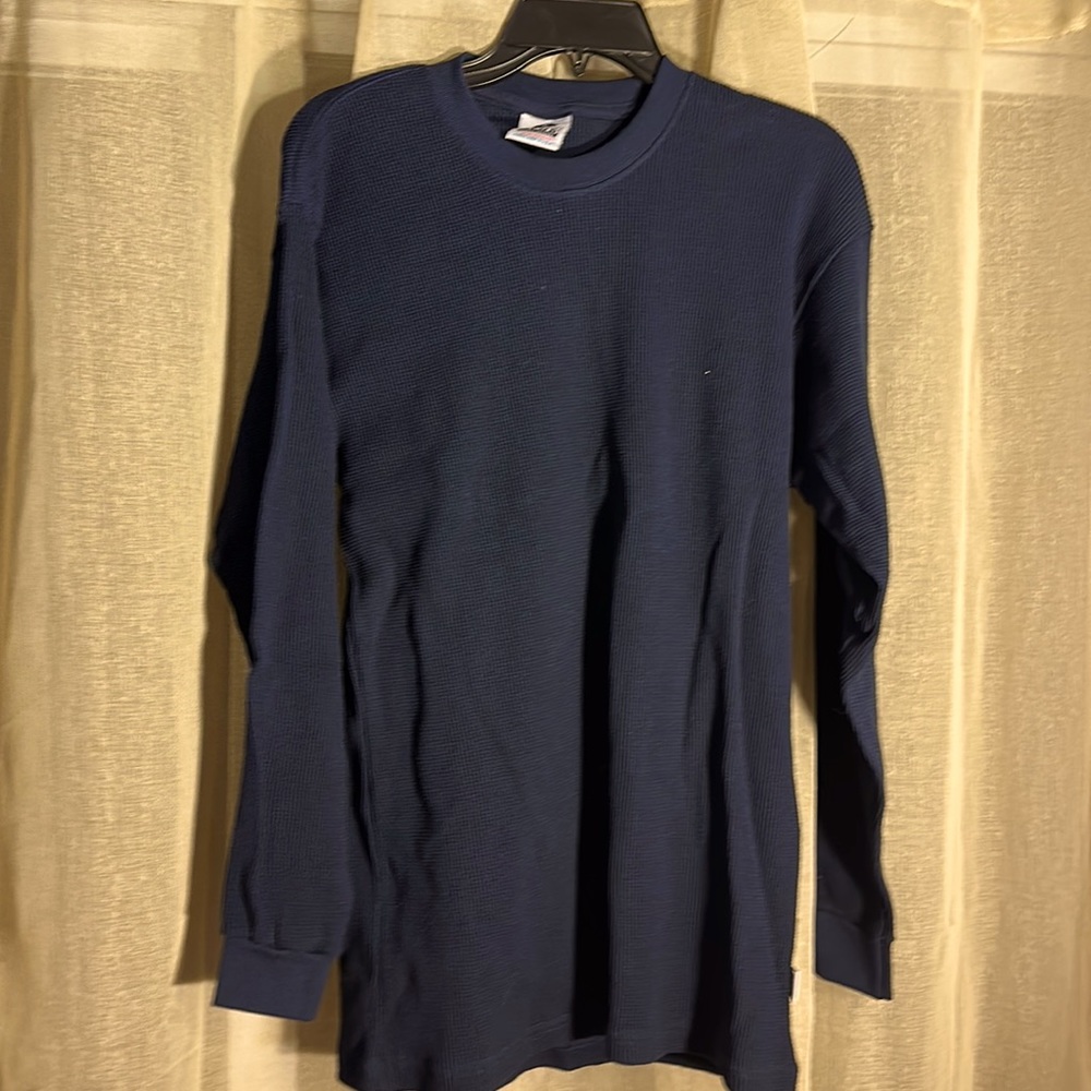 Men’s long sleeve dark blue thermal shirt